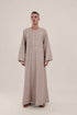 Long jellabiya with round neckline